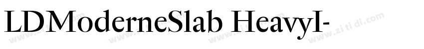 LDModerneSlab HeavyI字体转换